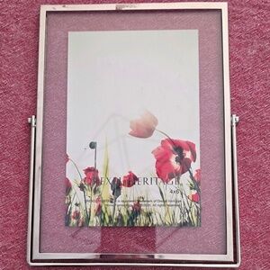4x6 inch Tabletop Photo Frame - Silver Metal, Glass